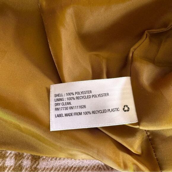 A New Day- Fall- Oversized- Plaid- Long-Button- Coat- Pink- Tan- Women’s -Small - Picture 7 of 12